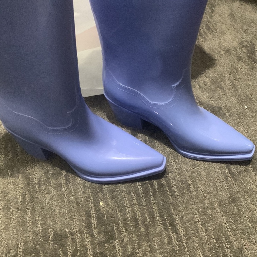 Jeffrey Campbell NEW Lilac Thunderstorm Cowboy Western Rain Boots - Picture 2 of 6